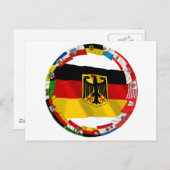 Duitsland en zijn lagers van de Laender Waving Briefkaart (Voorkant / Achterkant)