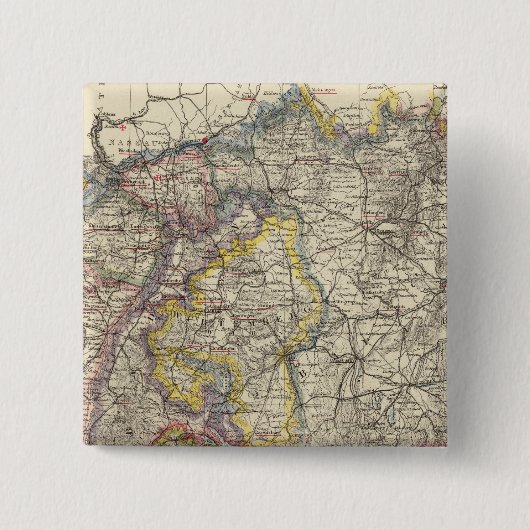 Duitsland en Zwitserland Vierkante Button 5,1 Cm (Voorkant)
