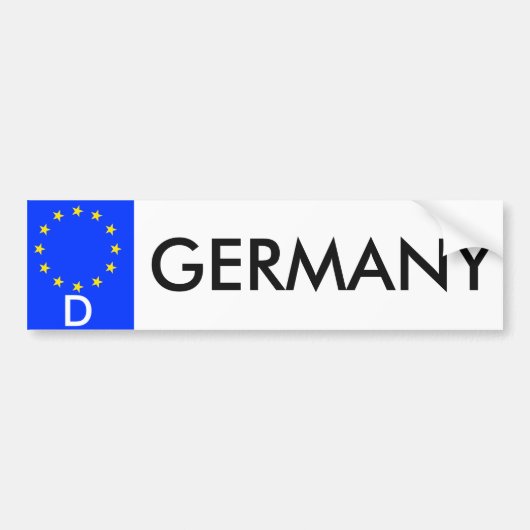 Duitsland European Union License Bumpersticker (Voorkant)
