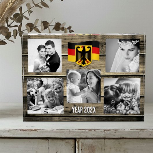 Duitsland familie fotoblok, Duitse vlag, hout Fotoblokken