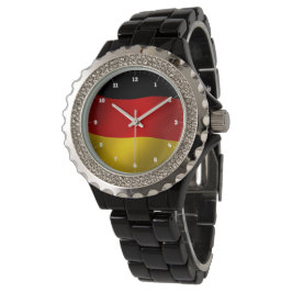 DUITSLAND FLAG BLACK RED GOLD WATCH HORLOGE