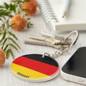 Duitsland Flag Charming Patriotic Sleutelhanger (Voorkant Rechts)