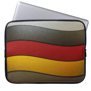 Duitsland Flag Colors-Chrome door Shirley Taylor Laptop Sleeve