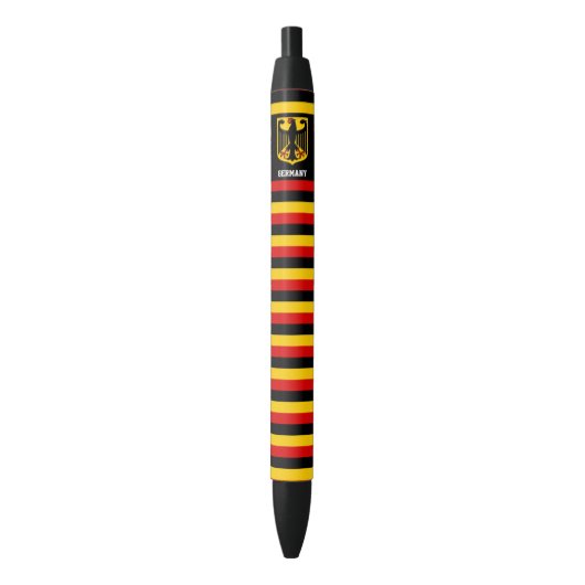 Duitsland Flag Cute Patriotic Zwarte Inkt Pen (Voorkant Verticaal)