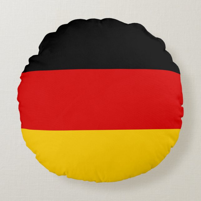 Duitsland Flag Deutschland Patriotic German Rond Kussen (Voorkant)