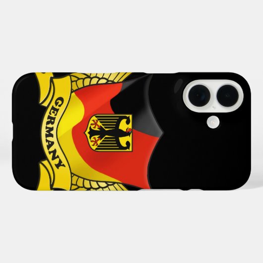 Duitsland Flag Emblem Case-Mate iPhone Case (Achterkant (horizontaal))
