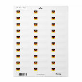 Duitsland Flag Emblem Etiket (Full Sheet)