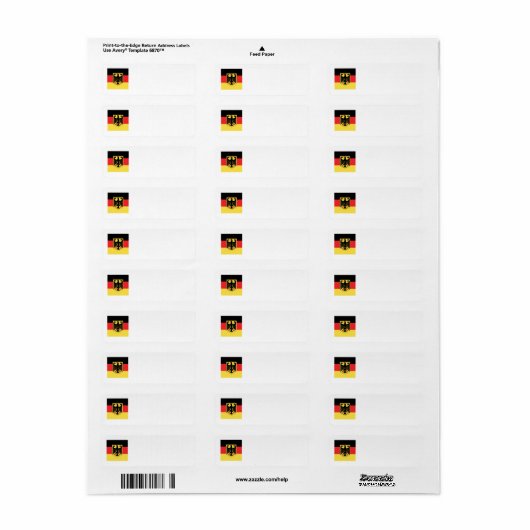 Duitsland Flag Emblem Etiket (Full Sheet)