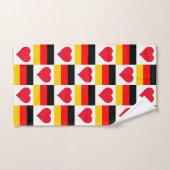 Duitsland Flag en Heart Pattern Fun German Pride Handdoek (Handdoek)