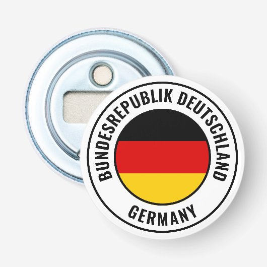 Duitsland Flag: groots patriottisch bottelopener Button Flesopener (Voorkant)
