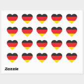 DUITSLAND FLAG HART STICKER (Vel)