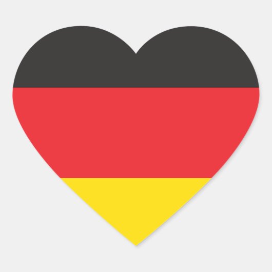 DUITSLAND FLAG HART STICKER (Voorkant)