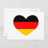 Duitsland Flag Heart Briefkaart (Voorkant / Achterkant)