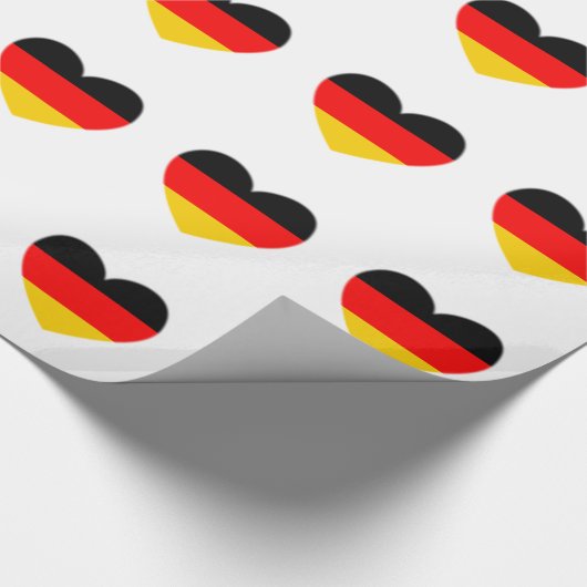 Duitsland Flag Heart Cadeaupapier (Hoek)