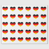 Duitsland Flag Heart Cadeaupapier (Vlak)