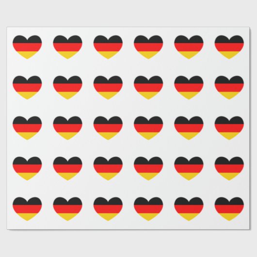 Duitsland Flag Heart Cadeaupapier (Vlak)