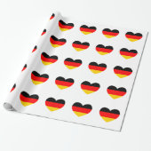 Duitsland Flag Heart Cadeaupapier (Uitgerold)