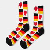 Duitsland Flag Heart Pattern Fun German Pride Sokken (Links)
