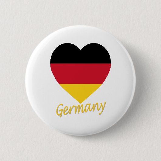 Duitsland Flag Heart Ronde Button 5,7 Cm (Voorkant)