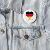 Duitsland Flag Heart Ronde Button 5,7 Cm (In situ)