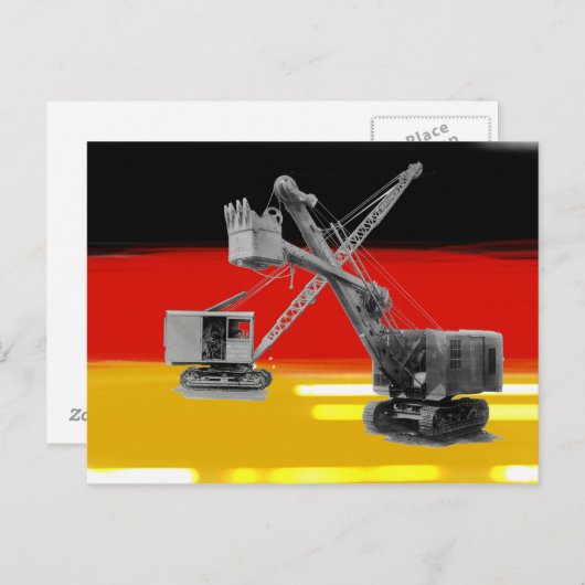 Duitsland — Flag — Heavy Equipment Crane Operator Briefkaart (Voorkant / Achterkant)