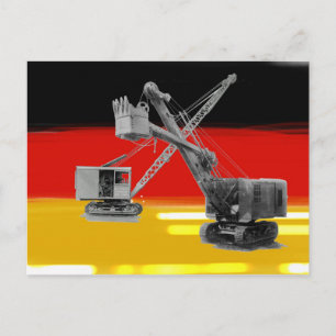 Duitsland — Flag — Heavy Equipment Crane Operator  Briefkaart