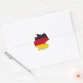 Duitsland Flag Map_2 Ronde Sticker (Envelop)
