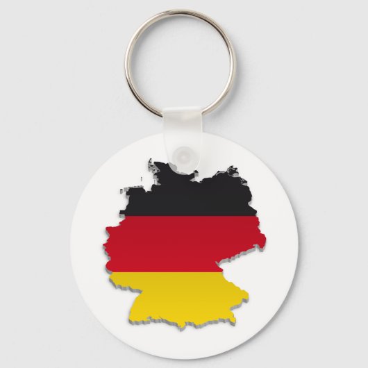 Duitsland Flag Map_2 Sleutelhanger (Voorkant)