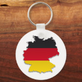 Duitsland Flag Map_2 Sleutelhanger (Voorkant)
