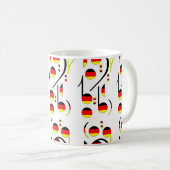 Duitsland Flag Musical Notes Koffiemok (Voorkant rechts)