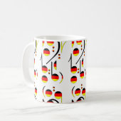 Duitsland Flag Musical Notes Koffiemok (Voorkant links)