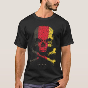 Duitsland Flag Skull Crossbones T-shirt