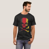 Duitsland Flag Skull Crossbones T-shirt (Voorkant volledig)