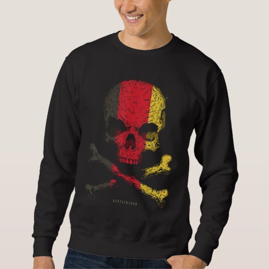 Duitsland Flag Skull Crossbones Trui (Voorkant)