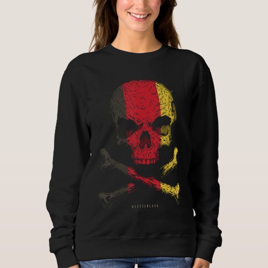 Duitsland Flag Skull Crossbones Trui (Voorkant)