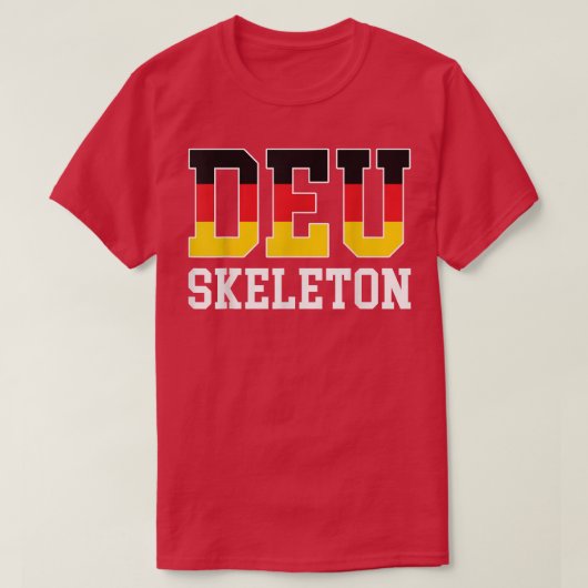 Duitsland Flagge Deutsche DEU Skeleton T-shirt (Design voorkant)