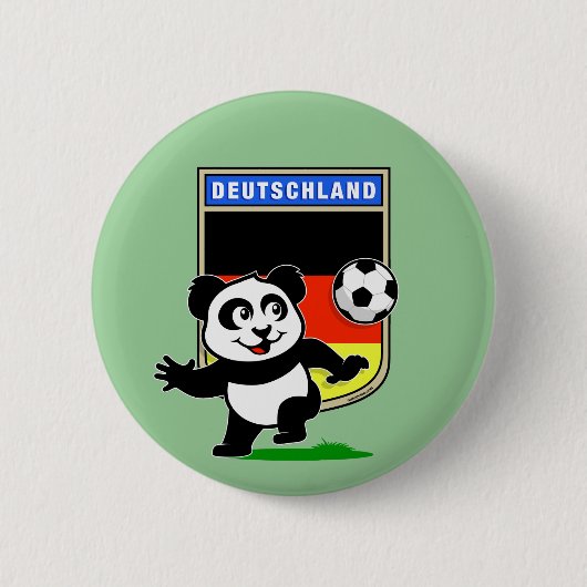 Duitsland Football Panda Ronde Button 5,7 Cm (Voorkant)
