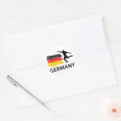Duitsland Football Ronde Sticker (Envelop)
