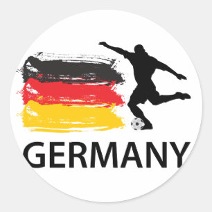 Duitsland Football Ronde Sticker