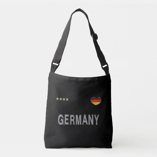 Duitsland Football Ventian Shirt Heart Crossbody Tas (Voorkant)