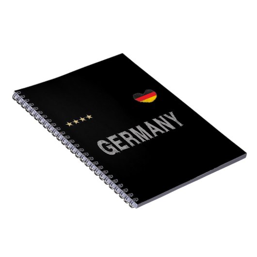 Duitsland Football Ventian Shirt Heart Notitieboek (Rechterzijde)