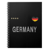 Duitsland Football Ventian Shirt Heart Notitieboek (Voorkant)
