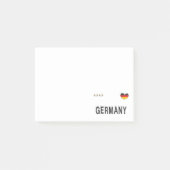 Duitsland Football Ventian Shirt Heart Post-it® Notes (Voorkant)