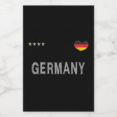Duitsland Football Ventian Shirt Heart Voedselcontainer Etiket (Enkel label)
