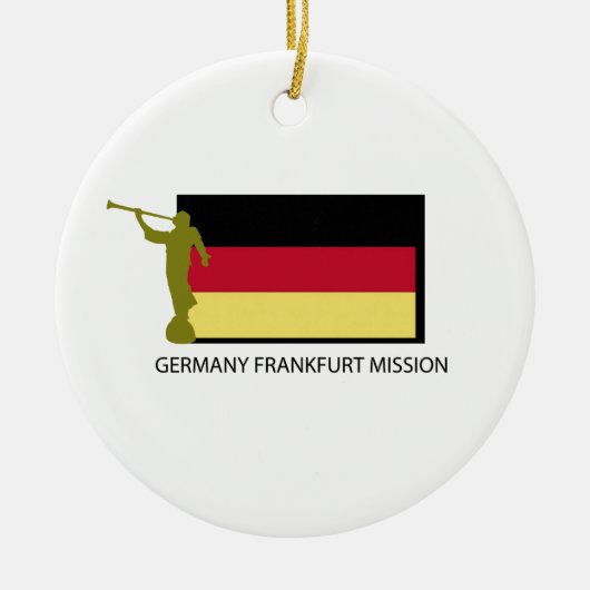 DUITSLAND FRANKFURT MISSIE LDS CTR KERAMISCH ORNAMENT (Voorkant)