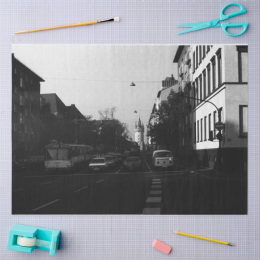  Duitsland Frankfurt Stadsauto's Tissuepapier (Craft)