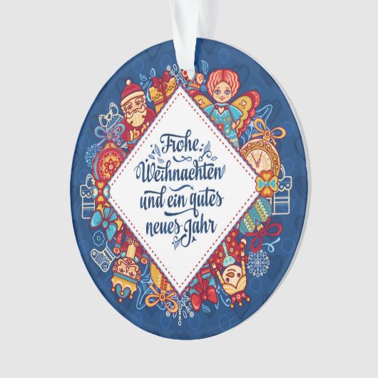 Duitsland Frohe Weihnachten Ornament (voorkant)