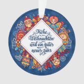 Duitsland Frohe Weihnachten Ornament (voorkant)