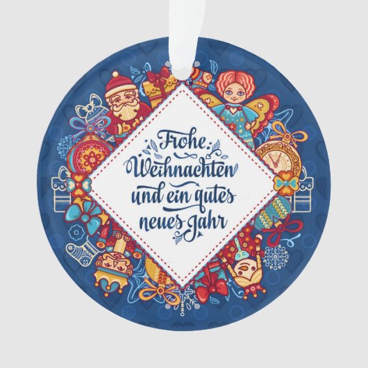 Duitsland Frohe Weihnachten Ornament (voorkant)