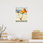 Duitsland, Garmisch Partenkirchen skiposter Poster (Keuken)